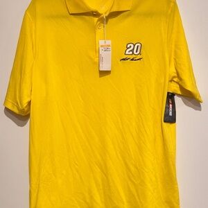 NWT Antigua Yellow Polo Shirt with Matt Kenseth Nascar Embroidered Detail